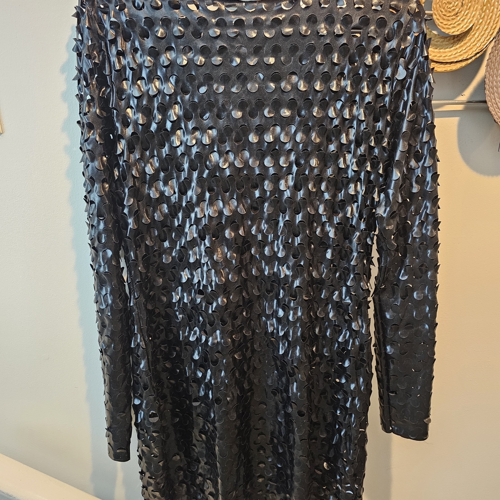 Bella Bliss Black Sequin Sheath Dress
